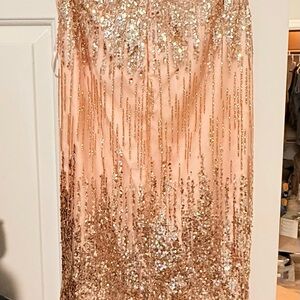 PROM SEASON IS HERE rose gold two piece stunning dress